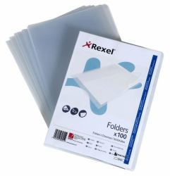 Rexel 12175 fichier Polypropylène [PP] Transparent A4 (Rexel Superfine Cut Flush Folders A4 Pack of 100)