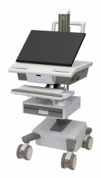 Ergotron M031-0101-110001-1-0 All-in-One PC/workstation mount/stand 19.5 kg White, Grey 61 cm [24"] (MOSAIC FLEX ARM CART - TIER 1 STD 1)