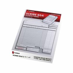 Rexel Counter Sales Receipt 2 Part Set 654/2 [100]