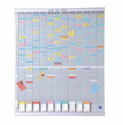 Nobo Kit planning annuel 13 colonnes 54 fentes (Nobo 2911200 T-Card Large Format Annual Planning Kit)