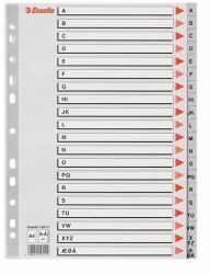 Esselte 100111 intercalaire de classement Onglet avec index alphabétique Polypropylène [PP] Gris (Esselte register PP A4 A-Ã grÃ¥)