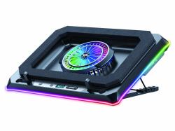 Conceptronic THYIA04B système de refroidissement pour ordinateurs portables 48,3 cm [19"] 1700 tr/min Noir (Gaming Laptop Cooling Pad, - Rgb, Sealed Foam, Mobile - Holder - Warranty: 12M)