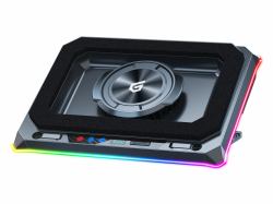 Conceptronic THYIA03B système de refroidissement pour ordinateurs portables 48,3 cm [19"] 2400 tr/min Noir (Turbofan Gaming Laptop - Cooling Pad With Usb Hub, - Rgb, Sealed Foam, Mobile Holder - W...