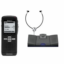 Grundig Digta 7 Starter Kit Mémoire interne + carte mémoire Noir (Digta 7 Starter Kit Internal - Memory & Flash Card Black - Warranty: 12M)