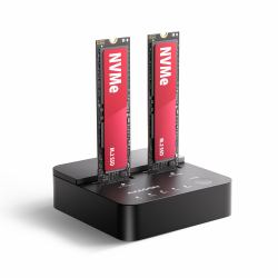Axagon ADSA-M2C22L USB-C 20Gbps Dual M.2 NVMe SSD Docking and Cloning Station (*ADSA-M2C22L USBC 2xNVMe M.2 20Gbps do)