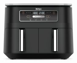 Ninja AF200EU friteuse Double 7,6 L Autonome 2400 W Friteuse d’air chaud Noir (Ninja AF200EU Foodi 4-in-1 Dual Zone HeiÃluftfritteuse)