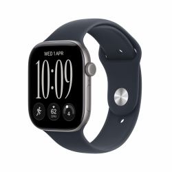 Apple Watch Series 12 GPS 46mm Space Grey Aluminium Case with Navy Blue Sport Band - M/L (WATCH SERIES 12 GPS 46MM SPACE - GREY ALU. CASE NAVY BLUE SPORT B)