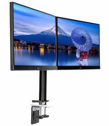 iiyama DS1002C-B1 monitor mount / stand 81.3 cm [32"] Desk Black (iiyama DS1002C-B1 Flat Panel Desk Mount Dual Monitor Arm)