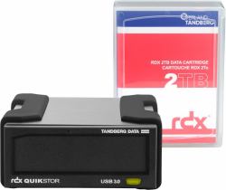 Tandberg Data O-T RDX External drive kit with 2TB HDD, black, USB3+ (Overland Tandberg RDX QuikStor - RDX d)