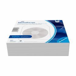 MediaRange BOX62 étui disque optique Housse 1 disques Blanc (CD/DVD PaperhÃÂ¼llen 100 pieces)