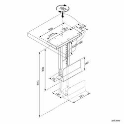 ROLINE Support Slim PC, extractible, pivot, noir (PC Holder, extendable, with - rotation function - Warranty: 12M)