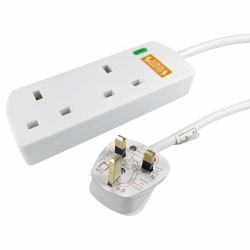 Cables Direct RB-10M02SPD protection surtension 2 sortie[s] CA Blanc 10 m (CDL 10m UK Power Extension-2 Ports)