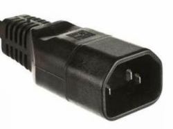Microconnect C14PLUG power plug adapter C14 Black (IEC Power Adaptor C14 Plug - C14 Socket, Straight, Black - 10A 250V - Warranty: 300M)