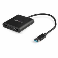 StarTech.com USB 3.0 to Dual HDMI Adapter, USB to 2x HDMI Monitor Converter for Windows [no support for macOS/ChromeOS/Linux] - TAA (USB 3.0 TO DUAL HDMI ADAPTER - 4K EXTERNAL CONVERTER DONGLE)