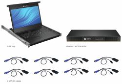 Vertiv Avocent LCD Local Rack Access Console, 8P KVM, 8 CABLES, USB KB-ARB (Avocent Local Rack Access - KVM-konsol)