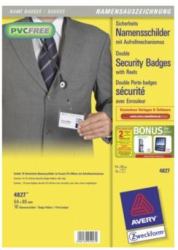 Avery 4827 badge et porte-badges 10 pièce[s] (Kortholder t/2 ID-kort m/yoyo 54x90mm)