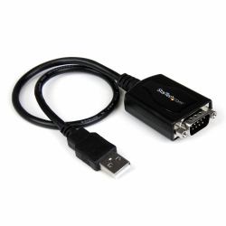 StarTech.com 1 ft USB to RS232 Serial DB9 Adapter Cable with COM Retention (USB TO RS-232 ADAPTER WITH - COM PORT RETENTION SETTINGS)