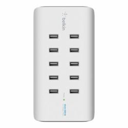 Belkin Rockstar Universel Blanc Secteur Intérieure (Rockstar 10-Port USB-Lad. - 120W, 2,4A je Port,white - B2B139vf - Warranty: 12M)