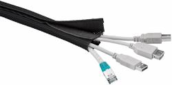 Microconnect CABLESOCK cable sleeve Black (Cablesock W/hook and loop 1.8 - m Tube dimameter: 2-4cm Black - Warranty: 300M)