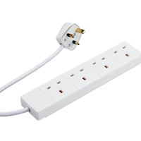 Target ELEC4WAY2M multiprise 2 m 4 sortie[s] CA Intérieure Blanc 