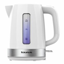 Taurus Aroa bouilloire 1,7 L 2200 W Argent, Blanc 