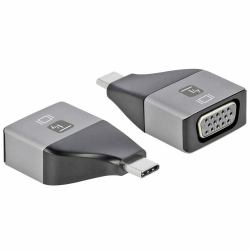 Techly IADAP USBC-VGAC adaptateur graphique USB 1920 x 1200 pixels Noir, Argent 
