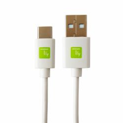 Techly ICOC MUSB20-CMAM10TW câble USB USB 2.0 1 m USB A USB C 0,48 Gbit/s Blanc 