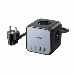 Ugreen Diginest Cube 7-in-1 3 sortie[s] CA Type C 1,8 m 4 3680 W Noir 