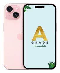 upcycle it Apple iPhone 15 [Refurbished] A 15,5 cm [6.1"] Double SIM iOS 17 5G USB Type-C 128 Go Rose Reconditionné 