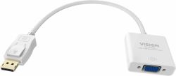 Vision TC-DPVGA câble vidéo et adaptateur 0,22 m VGA [D-Sub] DisplayPort Blanc 