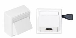 Vivolink WI221184-AMP prise de courant HDMI Blanc 